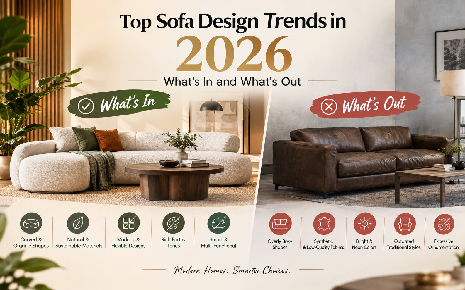 Top Sofa Design Trends in 2026: What's In and What's Out