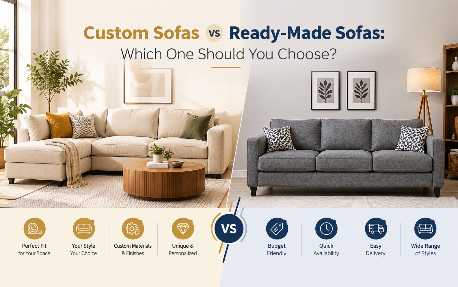 Custom Sofas vs Ready-Made Sofas: Which One Should You Choose?